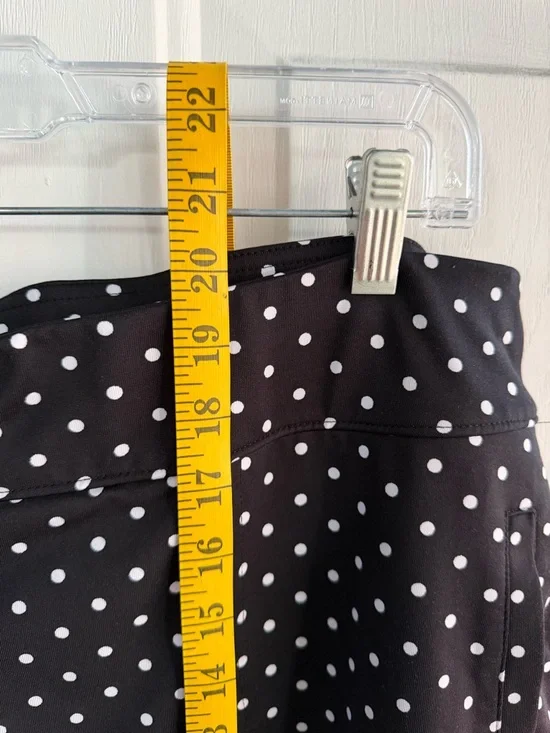 WEEKENDS BY CHICO’S SIZE 2 (L/XL) Polka Dot SKIRT Black White - Picture 12 of 16